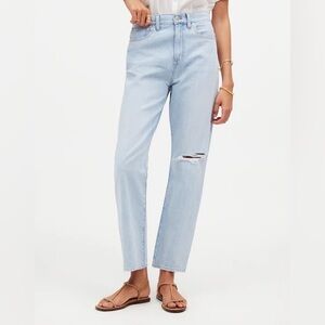 Madewell The '90s Straight Crop Jeans in Fitzgerald Wash Rigid Size 26